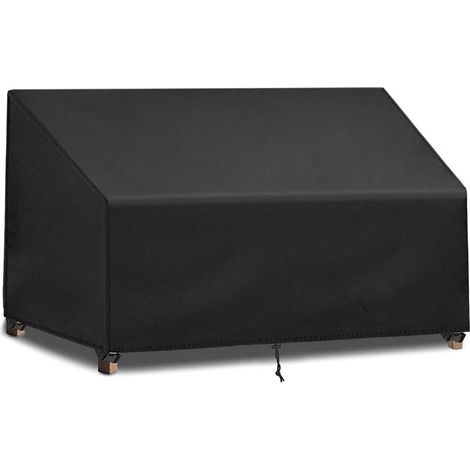 Housse pour banc de jardin 4 places, tissu Oxford respirant 420D, housse de siège de banc d'extérieur imperméable et résistante aux UV (190 x 66 x 63/89 cm) (1/5)