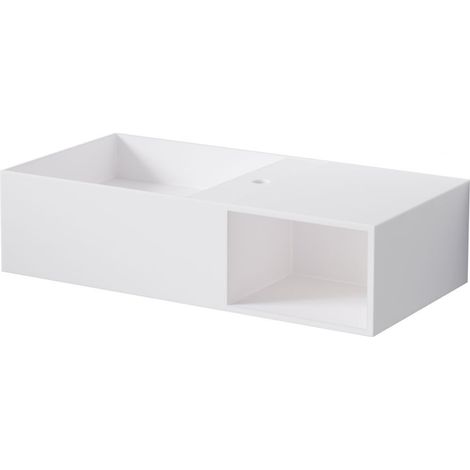 Steinberg Serie 443 Lavabo mural, con compartimento abierto a la