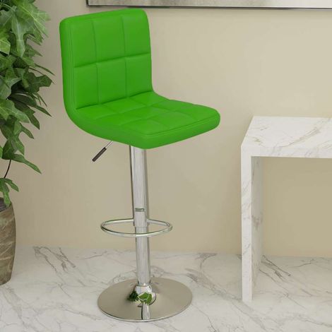 vidaXL Tabouret de bar Vert Similicuir (1/5)