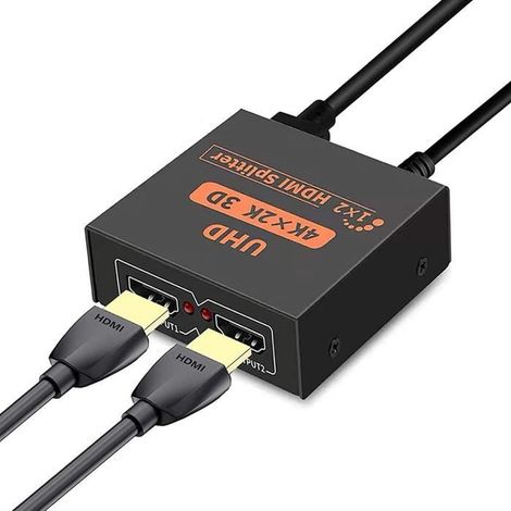 Répartiteur HDMI 1 Entrée 2 Sorties 3D 4K 1080P (1/4)