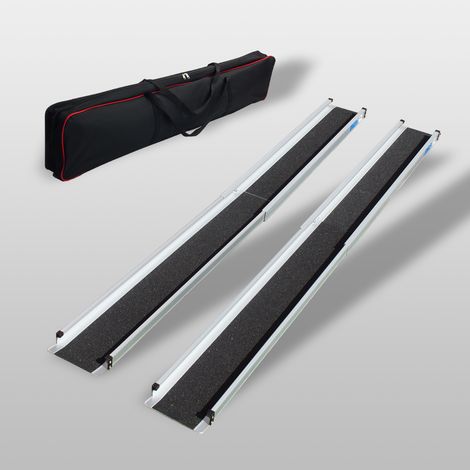 TRUTZHOLM 2 x Teleskoprampe 105-183cm Traglast 272 Alu grau schwarz beschichtet inkl. Tasche Rollstuhlrampe (1/5)