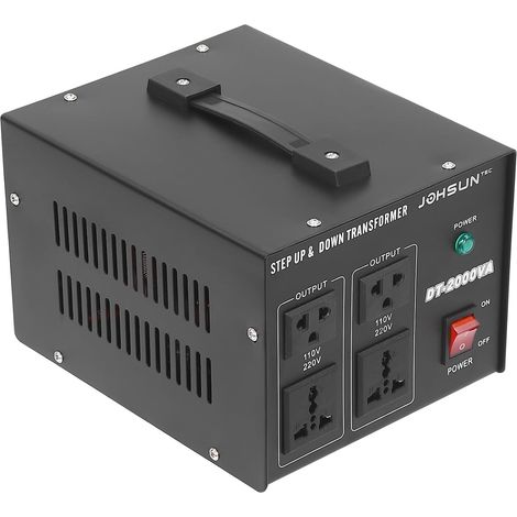 HAUTOUR Convertisseur de tension, transformateur, transformateur 220 V à 110 V Step-up down Convertisseur de tension 2000 W avec prise UE, conversion à deux voies, haute efficacité, pour tous les appa (1/5)