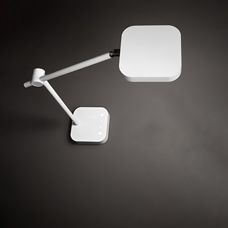 Lampada Scrivania Industrial-Minimal-Nordico Icon Metallo Bianco Led 8W 3000K (1/2)