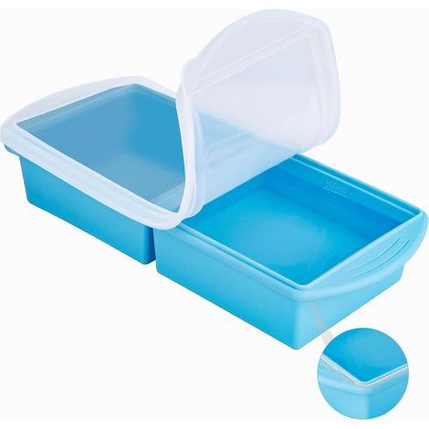 Gefriertablett Silikon mit Deckel, 250ml & 500ml, BPA-frei, stapelbar (1/5)