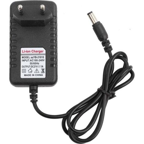 Thick Copper Core Li-ION Charger Adapter Mains 21V/1A Lithium Battery 5.5 x 2.5mm Port EU Plug (1/4)