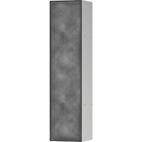 Hansgrohe XtraStoris Rock - Unterputz-WC-Bürstenkasten mit Ablage, Stahl gebürstet 56060800 (1/5)