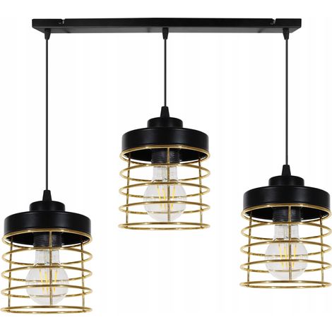 LED-Deckenleuchter mit Golddraht (1/5)
