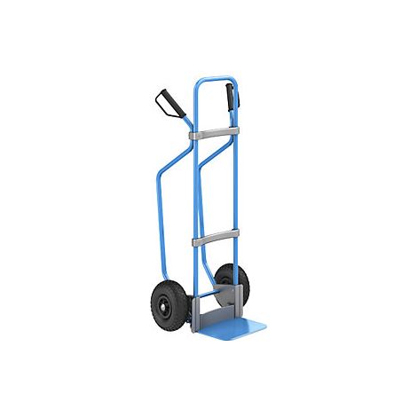 eurokraft pro  Carrello per sacchi con pattini  blu  piano di