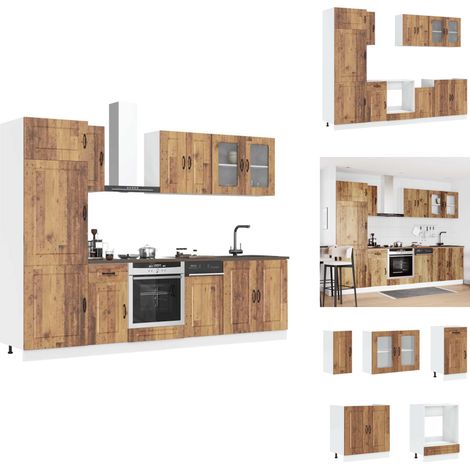 Ensemble d'armoires de cuisine 8 pcs Kalmar bois d'ingénierie - Ensemble D'armoires De Cuisine - Ensemble D'armoires De Cuisine - Ensemble D'armoires - Armoire De Cuisine (1/5)