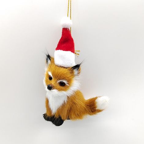 Guirlande De Noël - Suspension En Peluche Renard - Décoration Arbre De Noël - Lot De 6 (1/3)