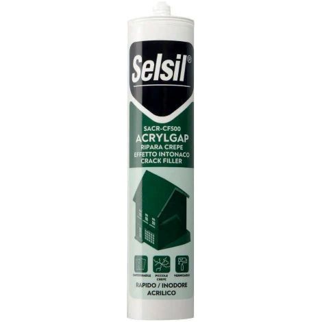 SILICONE ACRILICO EFFETTO RUVIDO 'SACR-CF500' bianco ml 310 (ral 9010)