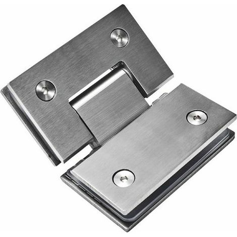 royaluxe - 135° Charnière de Douche sans Cadre à Verre Support de charnières Porte Douche 304 Acier Inoxydable (1/5)