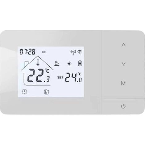 Intelligenter drahtloser Thermostat für Gasheizkessel, kompatibel mit Alexa und Google Home, für Heizungs-/Klimaanlagen. (1/5)