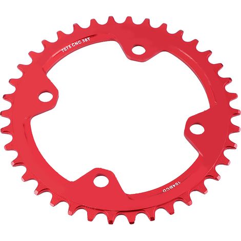 Pièces de rechange pour plateau de chaîne mono-manivelle en acier pour VTT 32/34/36/38T BCD 104 (rouge 38T) (1/5)