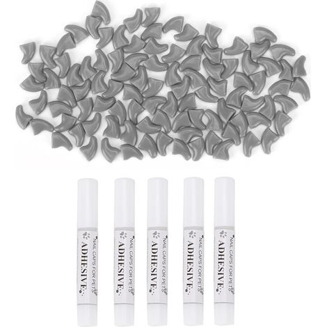 Cocoarm 100 Stück Katzenkrallenschoner, weiche, kratzfeste und sichere PVC-Krallenschoner zum Schutz von Möbeln, erhältlich in 2 Farben und verschiedenen Größen (M)