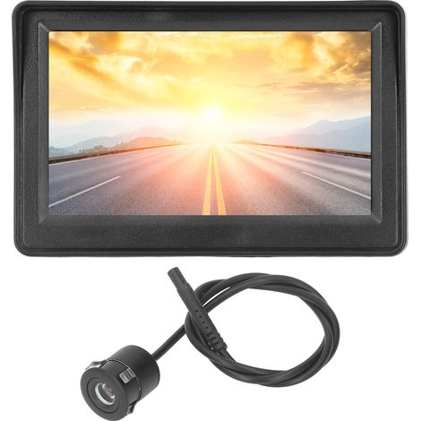Caméra de recul avec moniteur 4,3 pouces, système de vision arrière étanche et vision nocturne pour camping-cars, remorques, camions et pick-ups. Caméra ronde. (1/5)
