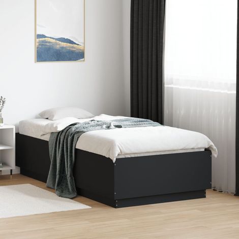 Cadre de lit sans matelas-Structure de lit noir 90x190 cm 599090 (1/5)