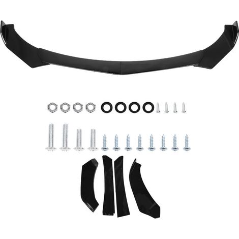 Kit carrozzeria split per spoiler anteriore universale nero lucido compatibile con Vauxhall Opel-Crezuo
