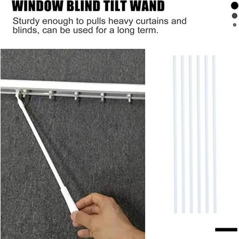 Weiße Schwenkstange für 50 cm Jalousien (2er-Pack) - Universell für Zuhause und Büro (vertikal/neigbar) (1/5)