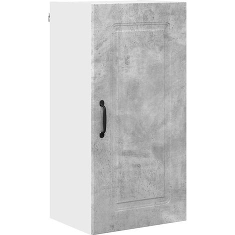 Meuble mural de cuisine，Armoire de cuisine avec étagère Gris béton 40 x 31 x 80 cm CFW18730 (1/5)