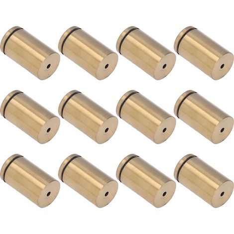 Lot de 12 vis d'écartement en acier inoxydable pour panneaux publicitaires, supports de signalétique et fixation acrylique (1/5)