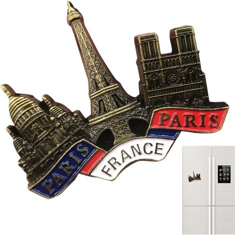 Aimants décoratifs pour frigo Souvenir magnétique, Accessoires de Cuisine, Stickers Décoratifs 3D Résine Seine Frigo Accessoires de cuisine pour école anniversaire fête mur familles (1/5)