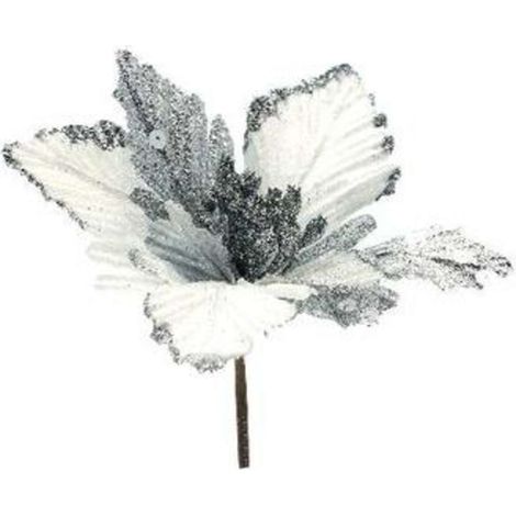 Stella Con Clip Bianco - Decorazione Albero Natale - X1