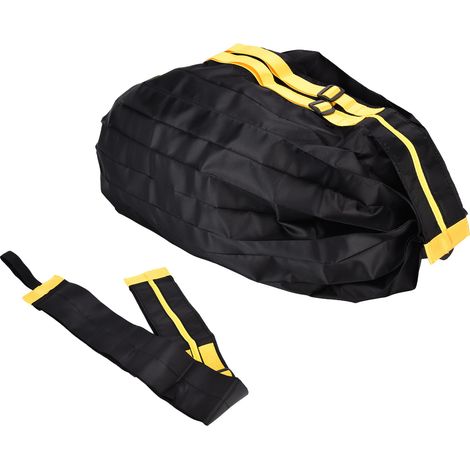 Sac Shopping Réutilisable Élégant en Tissu Oxford, Pliable et Portable, Grande Capacité, Sac Bandoulière Imperméable, Noir Uni (1/5)