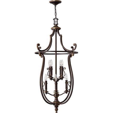 Elstead Plymouth - Lampada a sospensione a 8 luci Bronzo antico, E14