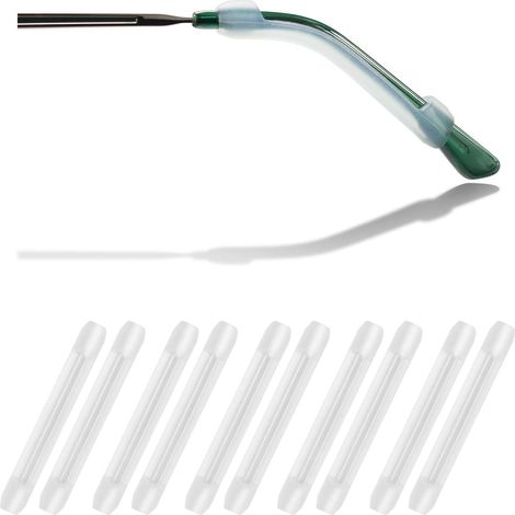 5 paires d'embouts de branches de lunettes en silicone souple, antidérapants et élastiques pour un confort optimal. (1/5)