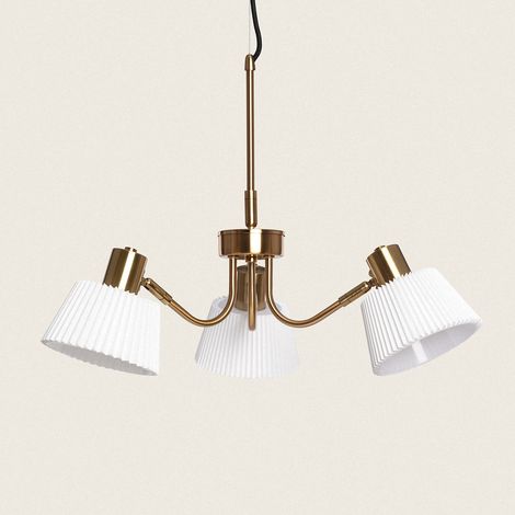 Lámpara Colgante Metal Magda 3 Focos Blanco