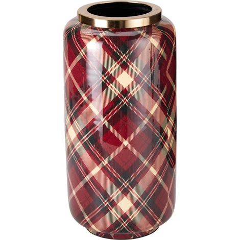 Vaso in ferro a quadretti 30 cm PERAGA CHRISTMAS