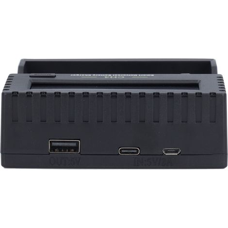 Chargeur de batterie universel intelligent avec écran LCD et port USB 4 emplacements pour piles rechargeables Li-ion, Ni-MH, Ni-Cd AA, AAA et AAAA (1/5)