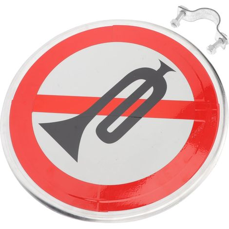 Panneau en Aluminium Réfléchissant pour Interdiction de Klaxon, Décoration Extérieure Pratique et Rappel pour Jardin et Espaces Publics (1/5)