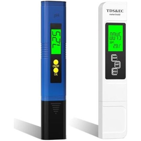 Testeur de pH/TDS/EC/température 4 en 1 pour aquarium, piscine, eau potable