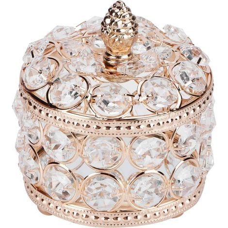 Boîte d'oreille Boîte de Bijoux en Cristal Organisateur de Boucles d'oreilles Boîtes de Rangement Bracelets avec Cristal en Relief en Relief, Effet de Flamme à Plusieurs étapes (1/5)
