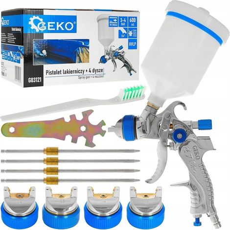 Pistolet à peinture geko hvlp 4 buses 600 ml
