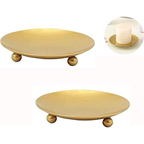 royaluxe - 2 plateaux à bougies en fer forgé, bougeoirs parfumés et centres de table romantiques et créatifs, parfaits pour les décorations de mariage. (1/5)