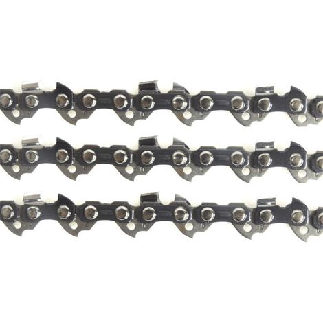 Lot de 3 chaînes de tronçonneuse 50 cm – 72 maillons – Pas 3/8 – Jauge 0.63mm – Lubrification spéciale pour longévité (1/3)