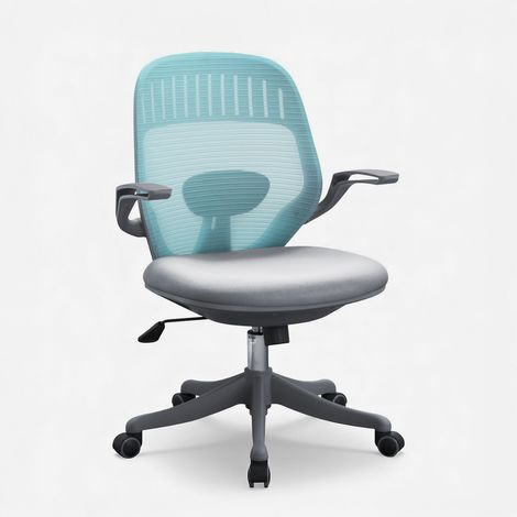 Sedia da ufficio retata ergonomica e reclinabile Ergo - Azzurro