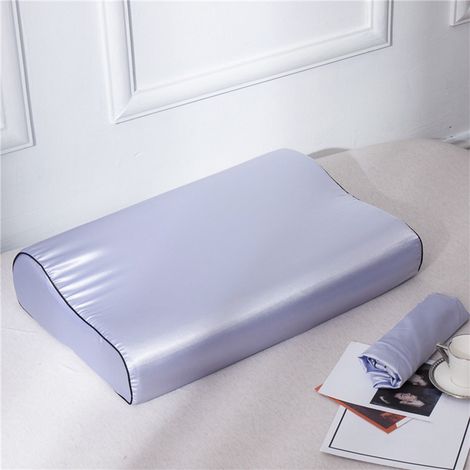 Taie D Oreiller Satin - 60 X 40 Cm - Fermeture Eclair - Pour Coussins Memoire De Forme Et Coussins Cervicaux - 1 Unite (1/5)