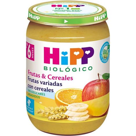 Potito de frutas variadas con cereales +6M 190g Hipp