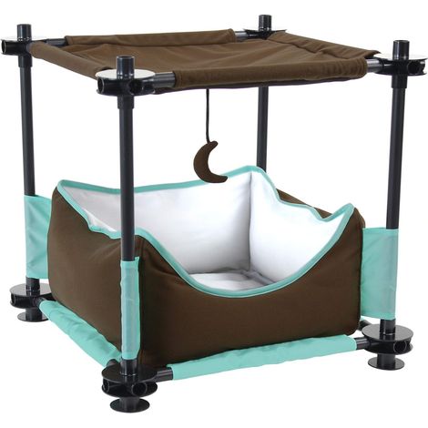 Kitty City Griffe Mega Kit de Meubles pour Chat d'intérieur et d'extérieur, dormeur pour Chat, Niche extérieure, Noir C, 45 x 45 x 43 cm (Lot de 1) (1/5)