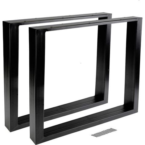 Köhko® Montixx® Lot de 2 (1 paire) pieds de table, support de table et pieds de meuble, largeur 50 × hauteur 72 cm (1/5)