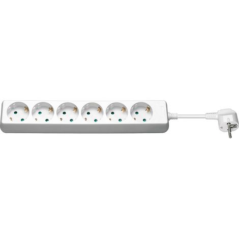 Goobay 51296 base múltiple 1,5 m 6 salidas AC Interior Blanco