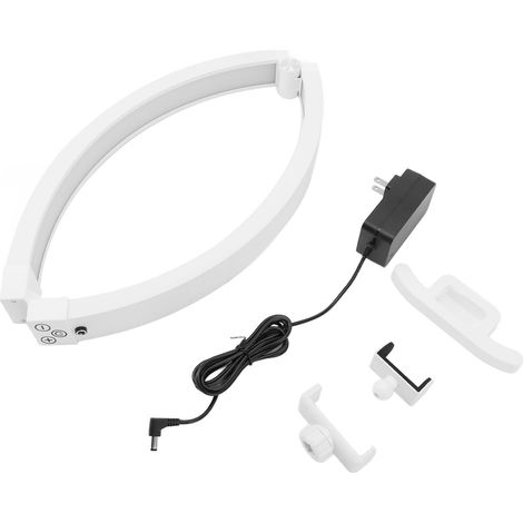 Ortviai Lampe de manucure en forme de demi-lune avec support téléphone, réglage tactile, 20 W, 3 modes couleur, 10 niveaux luminosité (1/5)