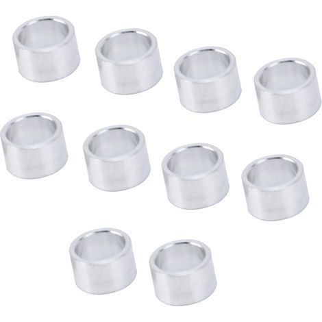 Lot de 10 entretoises rondes non filetées en alliage d'aluminium, diamètre extérieur 10 mm x 6 mm (1/5)