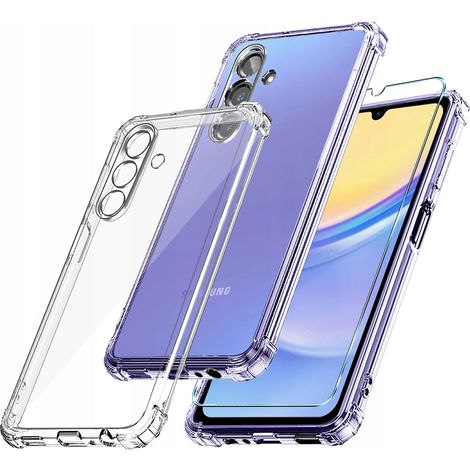 Funda para Samsung Galaxy A15 4G/A15 5G, carcasa trasera transparente antichoque + cristal (1/5)