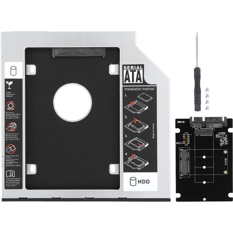 Support universel pour disque dur SSD/HDD 7-9.5mm, adapté pour ordinateur portable, compatible MSATA et NGFF (1/5)