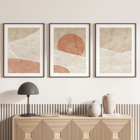 Lot de 3 Affiches / Posters Triptyque - Boho - 3 Affiches - 30x40 cm (Cadres non fournis) - Photo pleine page (1/5)